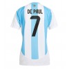 Argentina Rodrigo De Paul #7 Hemmatröja Dam Copa America 2024 Korta ärmar